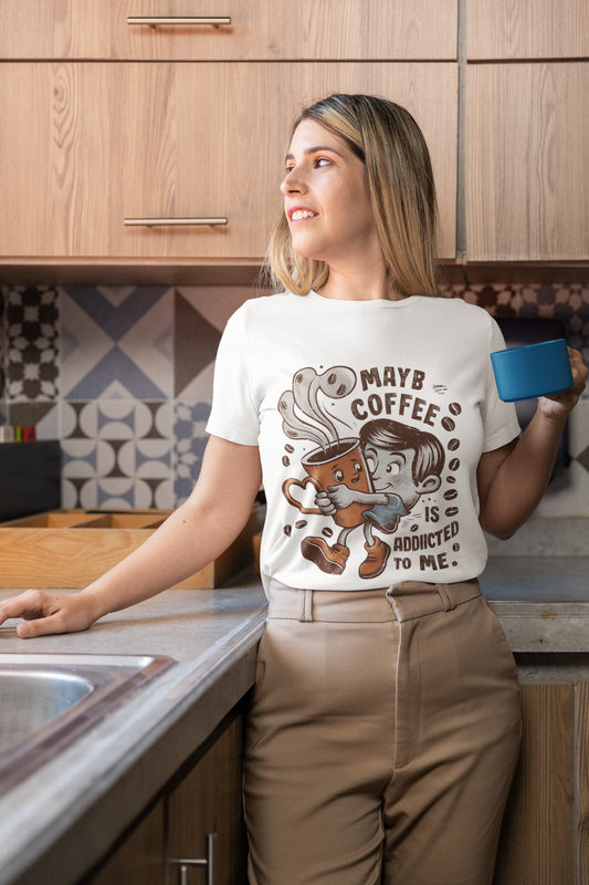 Maybe Coffee Is Addicted To Me Regular Fit T-shirt