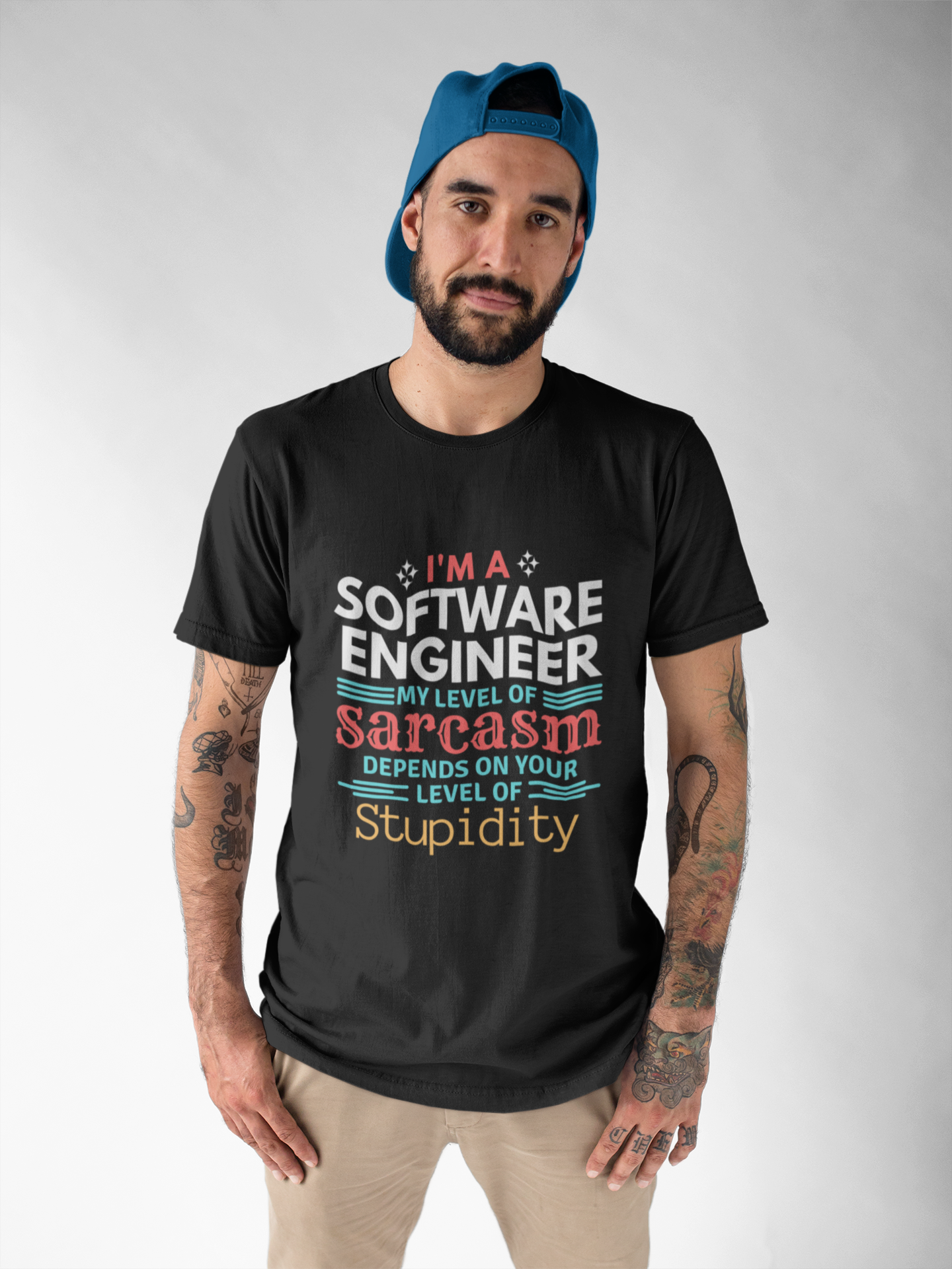 My Level of Sarcasm Depends on Your Level of Stupidity Regular Fit T-shirt